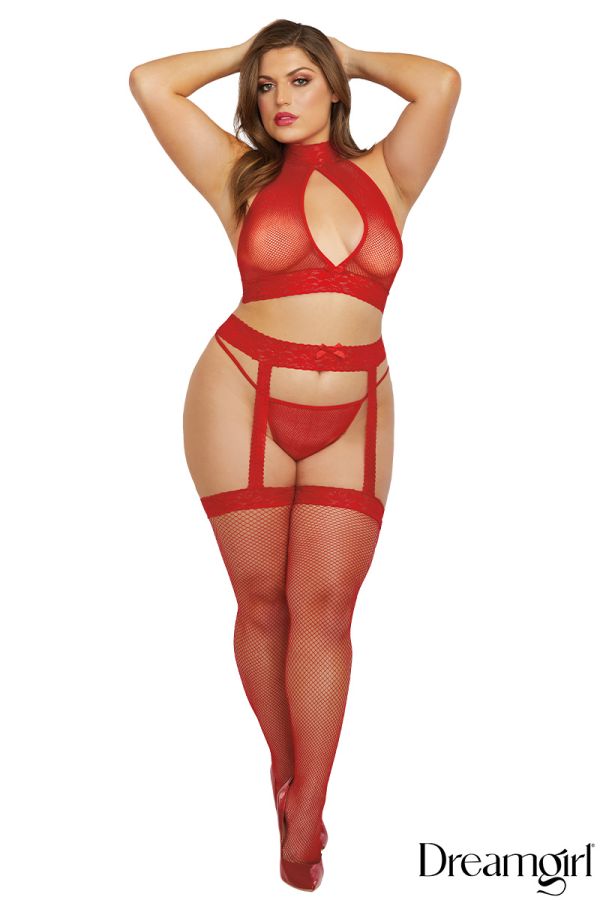 DG0375X - 3PC Bodytstocking Set