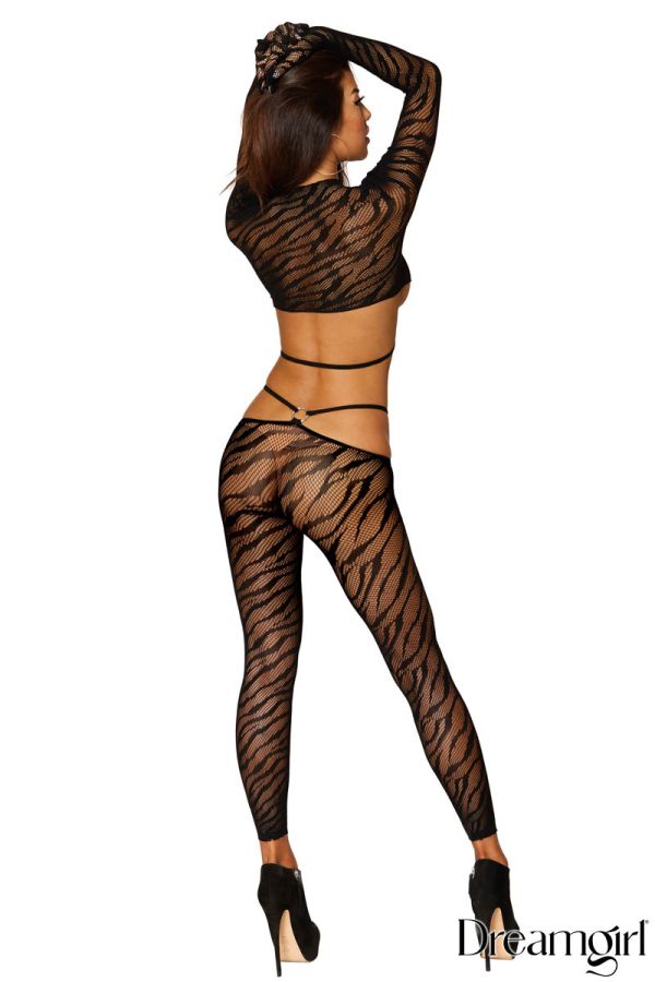 DG0423 - 2PC Zebra Net Bodystocking