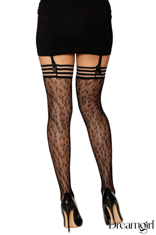 DG0433 - Leopard Net Thigh Hi