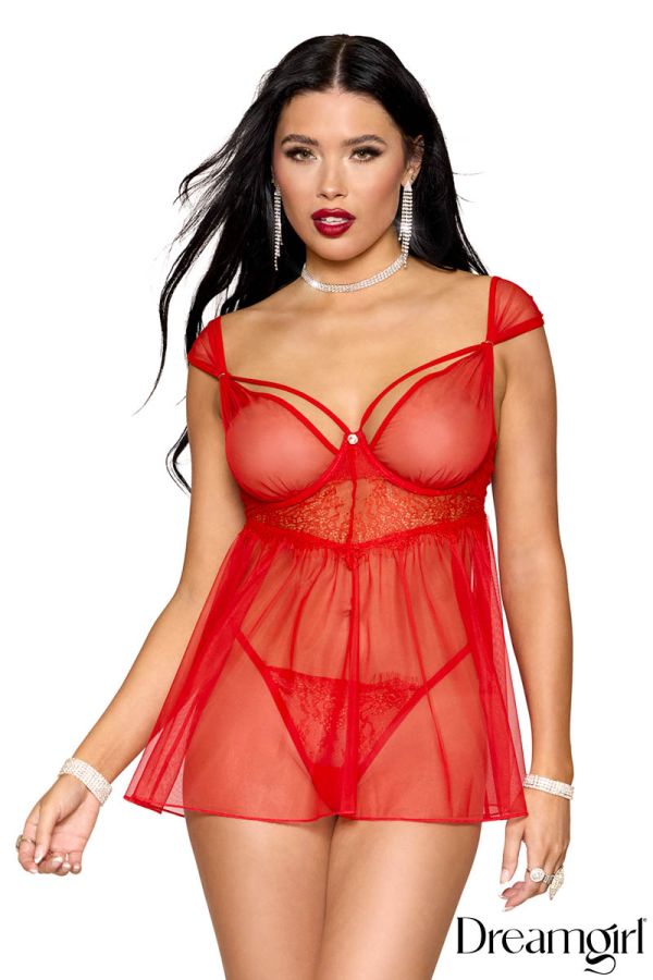 DG13483 - Eyelash Lace Babydoll