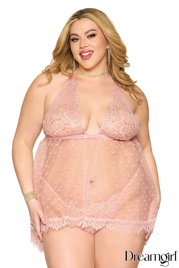 DG13502X - Heart Dot Babydoll