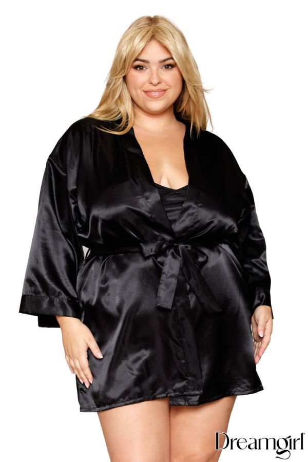 DG3717X - Satin Robe set