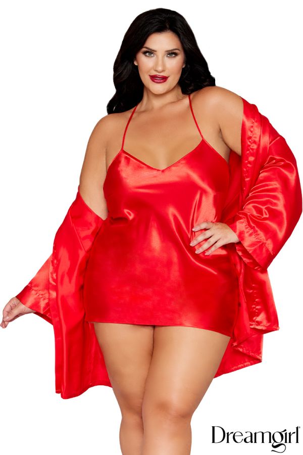 DG3717X - Satin Robe set