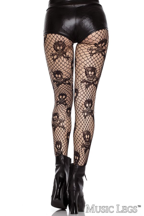 ML50005 - Crossbones Net Pantyhose