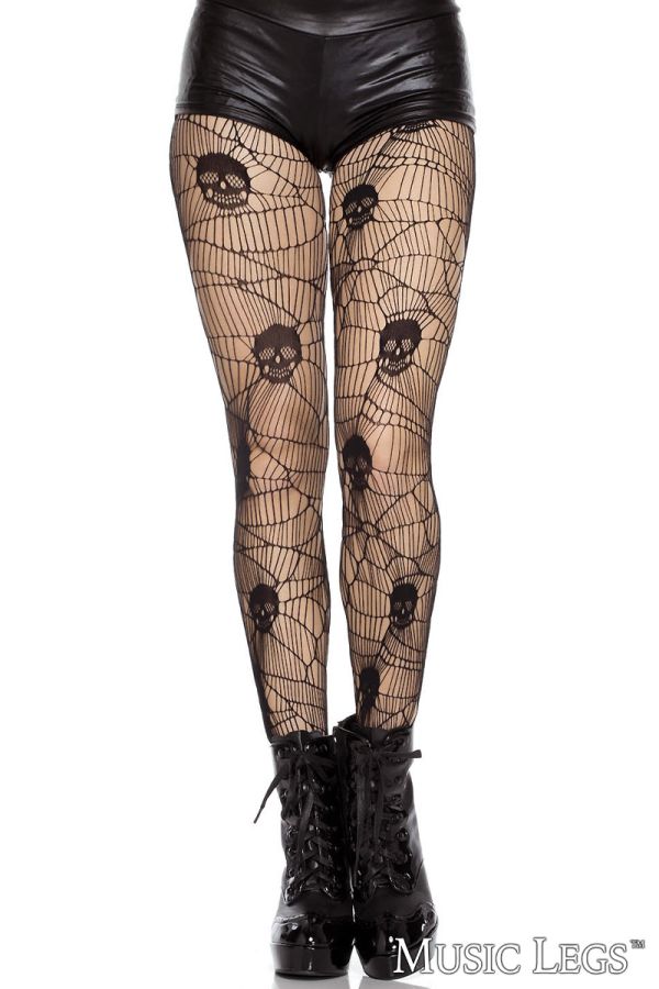 ML50006 - Skull Net Pantyhose