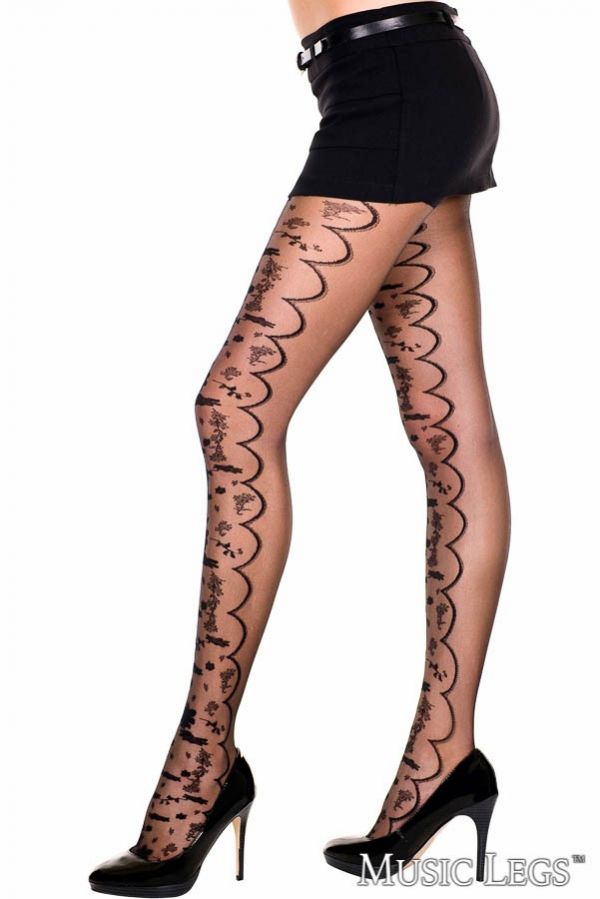 ML7233 - FLORAL PANTYHOSE