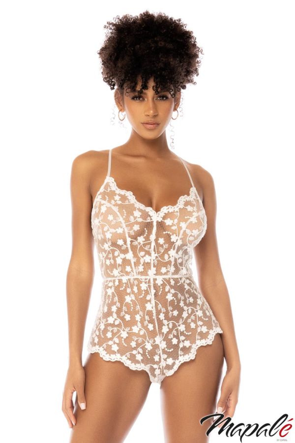 MA7543 - Sheer Floral Romper