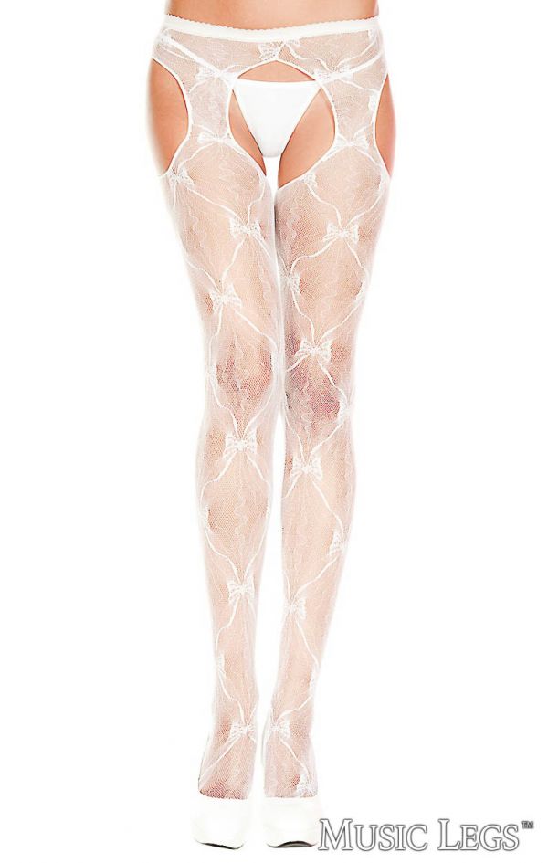 ML933 - Bow Suspender Pantyhose