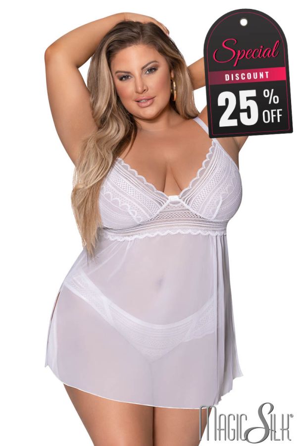 MSM291X - Sheer Mesh Babydoll