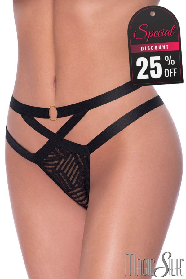 MSP406 - Strappy Striped Thong 