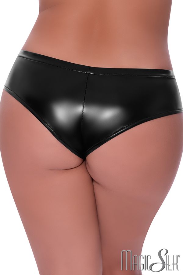 MSP409 - Wet Look Open Crotch Panty