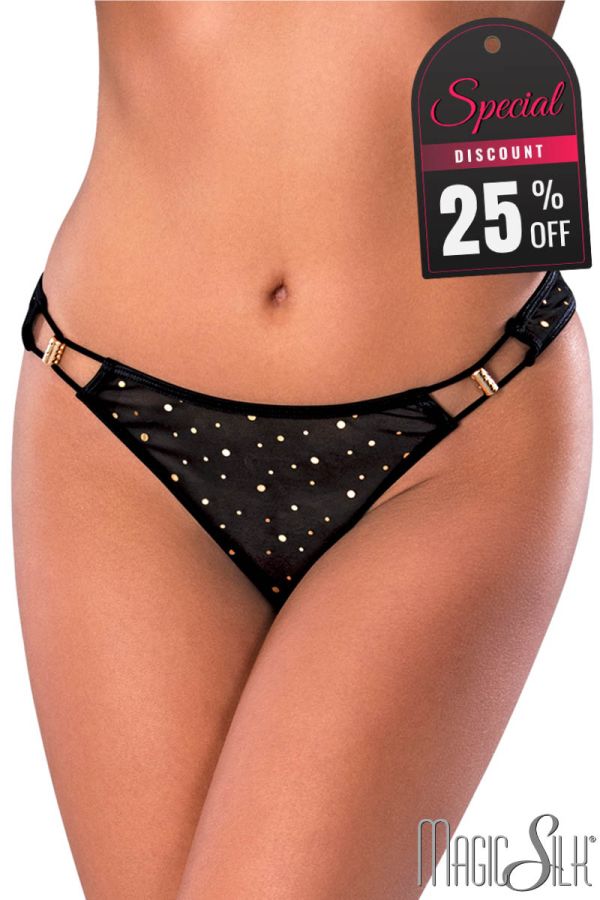 MSP415 - Gold Sequin Thong